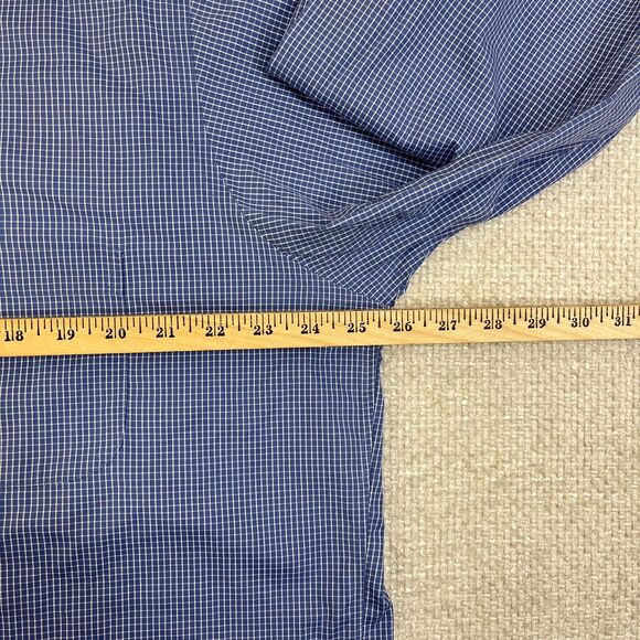 Brooks Brothers Shirt Men's 16.5 (32/33) Blue Check Button Down Long Sleeve - Picture 6 of 8